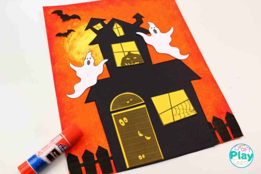 Haunted House Template: Orange House - Craft Play Learn