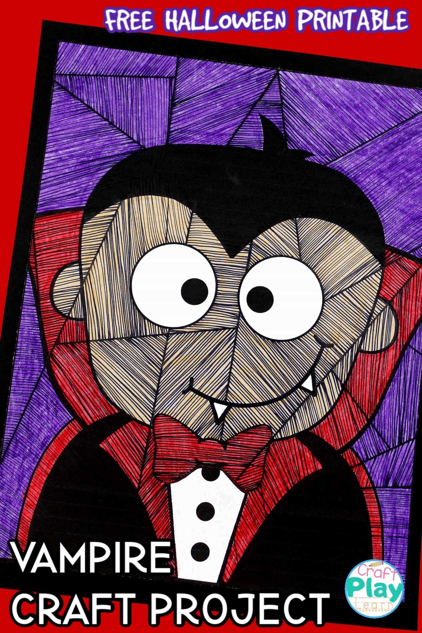 Dracula Art Project for Kids: Line Study - Craft Play Learn